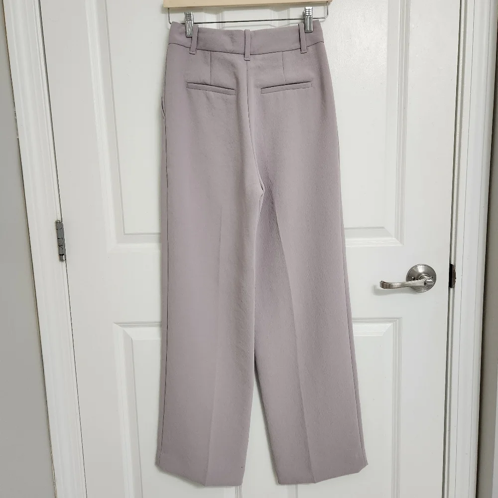 Aritzia Wide Leg Trousers in Light Mauve - Picture 2 of 4